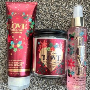 NWT Bath & Body Works Cotton Candy Champagne Set